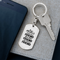 A Mother is First Friend Mom Keychain Stainless Steel or 18k Gold Dog Tag Keyring-Express Your Love Gifts