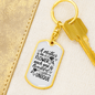 A Mother is Like a Flower Mom Keychain Stainless Steel or 18k Gold Dog Tag Keyring-Express Your Love Gifts