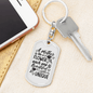 A Mother is Like a Flower Mom Keychain Stainless Steel or 18k Gold Dog Tag Keyring-Express Your Love Gifts