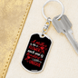 A Mother is Like a Flower Red Mom Keychain Stainless Steel or 18k Gold Dog Tag Keyring-Express Your Love Gifts