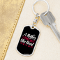 A Mother Love is The Heart Mom Keychain Stainless Steel or 18k Gold Dog Tag Keyring-Express Your Love Gifts