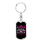 A Mother No One Else Can Take Mom Keychain Stainless Steel or 18k Gold Dog Tag Keyring-Express Your Love Gifts