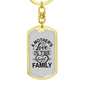 A Mother's Love Mom Keychain Stainless Steel or 18k Gold Dog Tag Keyring-Express Your Love Gifts