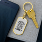 A Mother's Love Mom Keychain Stainless Steel or 18k Gold Dog Tag Keyring-Express Your Love Gifts