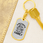 A Mother's Love Mom Keychain Stainless Steel or 18k Gold Dog Tag Keyring-Express Your Love Gifts
