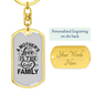 A Mother's Love Mom Keychain Stainless Steel or 18k Gold Dog Tag Keyring-Express Your Love Gifts