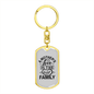 A Mother's Love Mom Keychain Stainless Steel or 18k Gold Dog Tag Keyring-Express Your Love Gifts