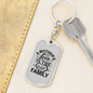 A Mother's Love Mom Keychain Stainless Steel or 18k Gold Dog Tag Keyring-Express Your Love Gifts