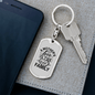 A Mother's Love Mom Keychain Stainless Steel or 18k Gold Dog Tag Keyring-Express Your Love Gifts