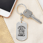 A Mother's Love Mom Keychain Stainless Steel or 18k Gold Dog Tag Keyring-Express Your Love Gifts
