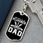 A Plumber Dad Swivel Keychain Dog Tag Stainless Steel or 18k Gold-Express Your Love Gifts