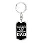 A Plumber Dad Swivel Keychain Dog Tag Stainless Steel or 18k Gold-Express Your Love Gifts