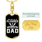 A Plumber Dad Swivel Keychain Dog Tag Stainless Steel or 18k Gold-Express Your Love Gifts