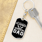 A Plumber Dad Swivel Keychain Dog Tag Stainless Steel or 18k Gold-Express Your Love Gifts