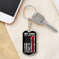 A Proud Firefighter Dad Keychain Stainless Steel or 18k Gold Dog Tag Keyring-Express Your Love Gifts