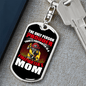 A Proud Firefighter'S Mom Keychain Stainless Steel or 18k Gold Dog Tag Keyring-Express Your Love Gifts