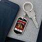 A Proud Firefighter'S Mom Keychain Stainless Steel or 18k Gold Dog Tag Keyring-Express Your Love Gifts