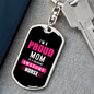 A Proud Mom Nurse Keychain Stainless Steel or 18k Gold Dog Tag Keyring-Express Your Love Gifts