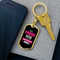 A Proud Mom Nurse Keychain Stainless Steel or 18k Gold Dog Tag Keyring-Express Your Love Gifts