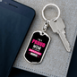 A Proud Mom Nurse Keychain Stainless Steel or 18k Gold Dog Tag Keyring-Express Your Love Gifts