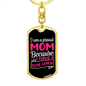 A Proud Mom of a Cute Child Keychain Stainless Steel or 18k Gold Dog Tag Keyring-Express Your Love Gifts