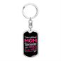 A Proud Mom of a Cute Child Keychain Stainless Steel or 18k Gold Dog Tag Keyring-Express Your Love Gifts