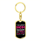 A Proud Mom of a Cute Child Keychain Stainless Steel or 18k Gold Dog Tag Keyring-Express Your Love Gifts