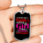A Trucker's Daughter Trucker Dog Tag Stainless Steel or 18k Gold 24" Chain-Express Your Love Gifts