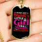A Trucker's Daughter Trucker Dog Tag Stainless Steel or 18k Gold 24" Chain-Express Your Love Gifts