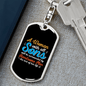 A Woman With All Sons Mom Keychain Stainless Steel or 18k Gold Dog Tag Keyring-Express Your Love Gifts