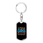 A Woman With All Sons Mom Keychain Stainless Steel or 18k Gold Dog Tag Keyring-Express Your Love Gifts
