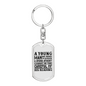 A Young Man Christian Keychain Stainless Steel or 18k Gold Dog Tag Keyring-Express Your Love Gifts