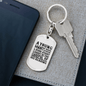A Young Man Christian Keychain Stainless Steel or 18k Gold Dog Tag Keyring-Express Your Love Gifts