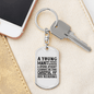 A Young Man Christian Keychain Stainless Steel or 18k Gold Dog Tag Keyring-Express Your Love Gifts