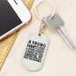 A Young Man Christian Keychain Stainless Steel or 18k Gold Dog Tag Keyring-Express Your Love Gifts