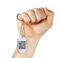 A Young Man Necklace Stainless Steel or 18k Gold Dog Tag 24" Chain-Express Your Love Gifts