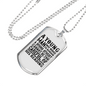 A Young Man Necklace Stainless Steel or 18k Gold Dog Tag 24" Chain-Express Your Love Gifts