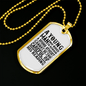 A Young Man Necklace Stainless Steel or 18k Gold Dog Tag 24" Chain-Express Your Love Gifts