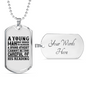 A Young Man Necklace Stainless Steel or 18k Gold Dog Tag 24" Chain-Express Your Love Gifts