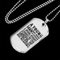 A Young Man Necklace Stainless Steel or 18k Gold Dog Tag 24" Chain-Express Your Love Gifts
