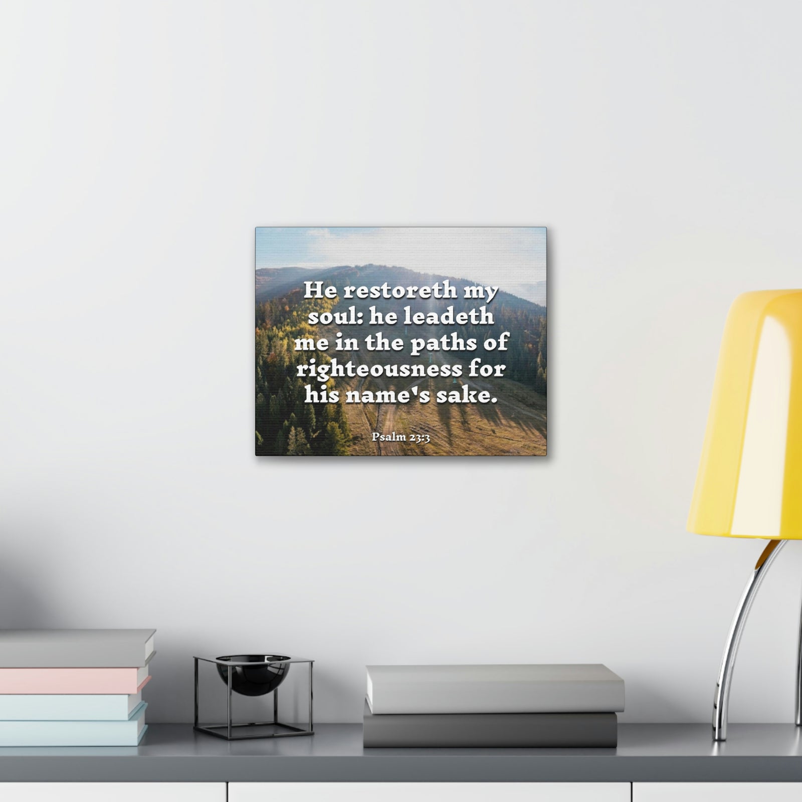 Scripture Walls Paths Of Righteousness Psalm 23:3 Christian Wall Art Bible Verse Print Ready to Hang-Express Your Love Gifts