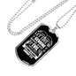 Abhor What Is Evil Romans 12:9 Necklace Stainless Steel or 18k Gold Dog Tag 24" Chain-Express Your Love Gifts