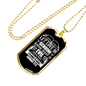 Abhor What Is Evil Romans 12:9 Necklace Stainless Steel or 18k Gold Dog Tag 24" Chain-Express Your Love Gifts