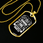 Abhor What Is Evil Romans 12:9 Necklace Stainless Steel or 18k Gold Dog Tag 24" Chain-Express Your Love Gifts
