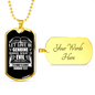 Abhor What Is Evil Romans 12:9 Necklace Stainless Steel or 18k Gold Dog Tag 24" Chain-Express Your Love Gifts
