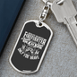 Absolute Firefighter Volunteer Keychain Stainless Steel or 18k Gold Dog Tag Keyring-Express Your Love Gifts