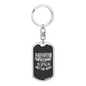 Absolute Firefighter Volunteer Keychain Stainless Steel or 18k Gold Dog Tag Keyring-Express Your Love Gifts