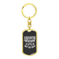 Absolute Firefighter Volunteer Keychain Stainless Steel or 18k Gold Dog Tag Keyring-Express Your Love Gifts