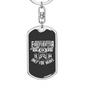 Absolute Firefighter Volunteer Keychain Stainless Steel or 18k Gold Dog Tag Keyring-Express Your Love Gifts