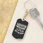 Absolute Firefighter Volunteer Keychain Stainless Steel or 18k Gold Dog Tag Keyring-Express Your Love Gifts
